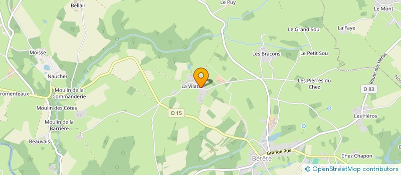 localisation de l'entreprise MONSIEUR GUY NAIRAUD-DUPOIRIER  BETETE