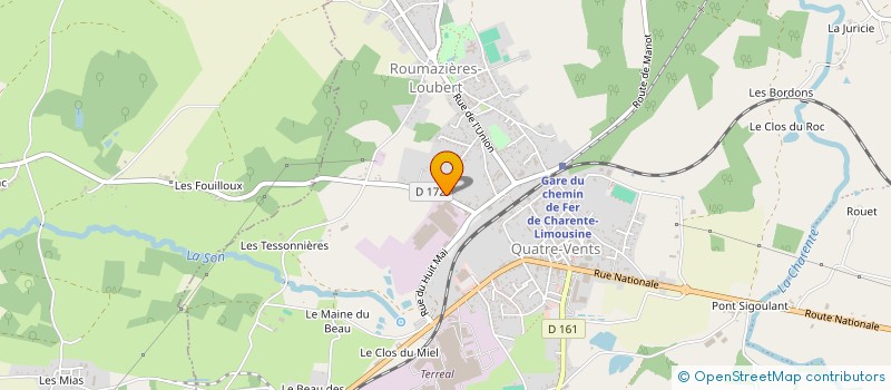 localisation de l'entreprise MONSIEUR GUY PEZEAU à TERRES-DE-HAUTE-CHARENTE
