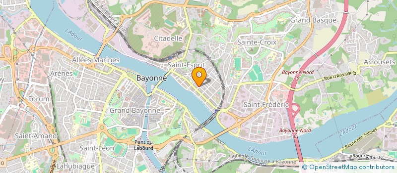 localisation de l'entreprise MONSIEUR GUY PICHON POITRENAUD à BAYONNE