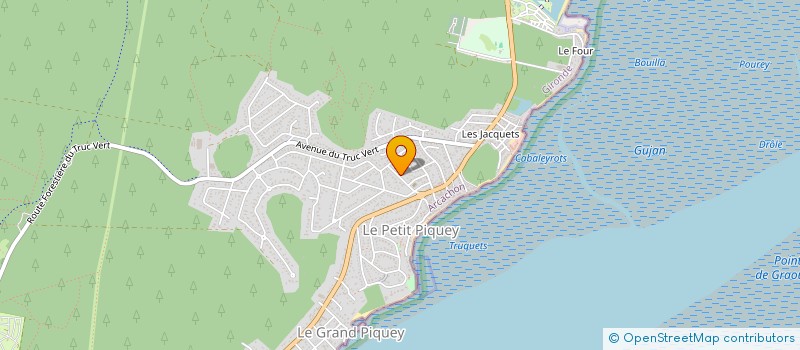 localisation de l'entreprise MONSIEUR GUY POIRIER  LEGE-CAP-FERRET