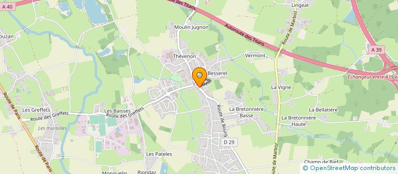 localisation de l'entreprise MONSIEUR GUY PONTHUS à VIRIAT