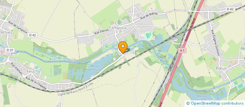 localisation de l'entreprise MONSIEUR GUY REFOUNI  FAMPOUX