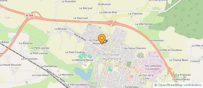 localisation de l'entreprise MONSIEUR GUY ROUSSEAU  MONTAUBAN-DE-BRETAGNE