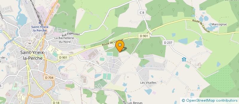 localisation de l'entreprise MONSIEUR GUY SAGNE à ST YRIEIX LA PERCHE