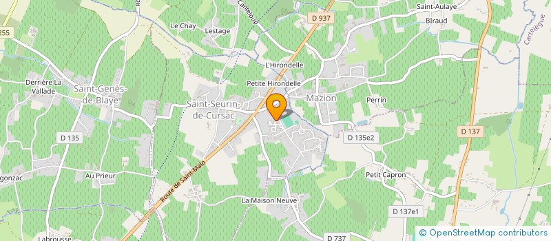 localisation de l'entreprise MONSIEUR GUY SICAUD  ST-SEURIN-DE-CURSAC