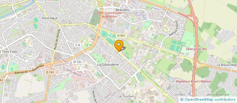 localisation de l'entreprise MONSIEUR GUY TOUCHARD à POITIERS