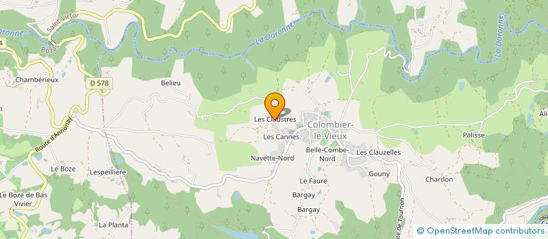 localisation de l'entreprise MONSIEUR GUY VIALETTE  COLOMBIER-LE-VIEUX