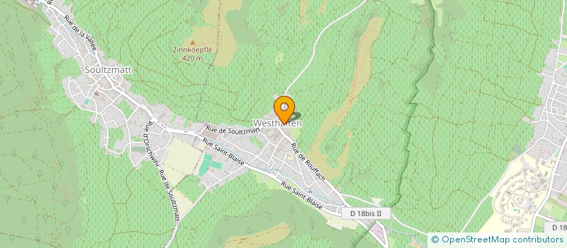 localisation de l'entreprise MONSIEUR GUY ZWINGELSTEIN  WESTHALTEN