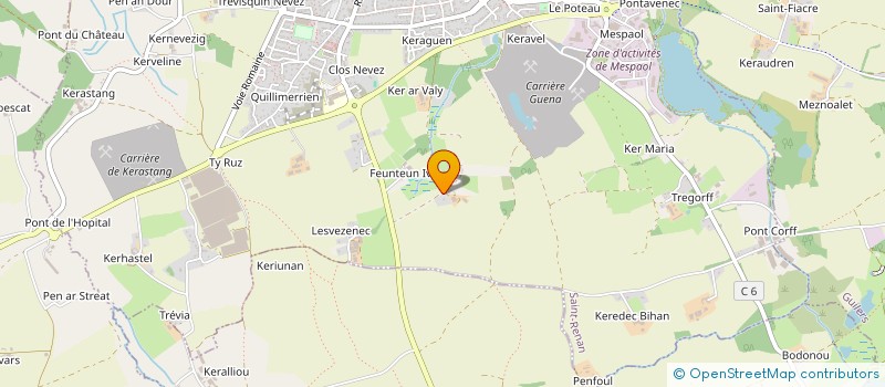 localisation de l'entreprise MONSIEUR GWELTAZ DE PARCEVAUX DE TRONJOLY  SAINT RENAN