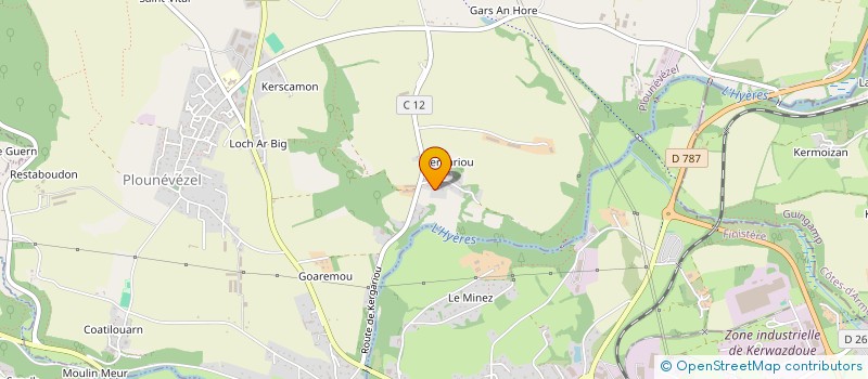 localisation de l'entreprise MONSIEUR GWELTAZ DUVAL  PLOUNEVEZEL