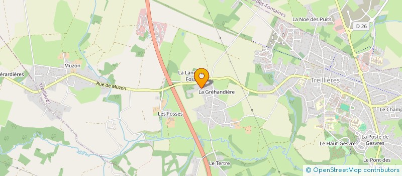 localisation de l'entreprise MONSIEUR GWEN BOURDONNAY  TREILLIERES