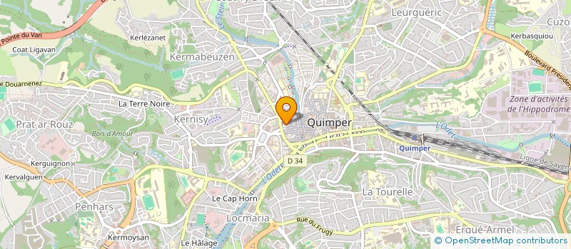 localisation de l'entreprise MONSIEUR GWENAEL CADALEN à QUIMPER