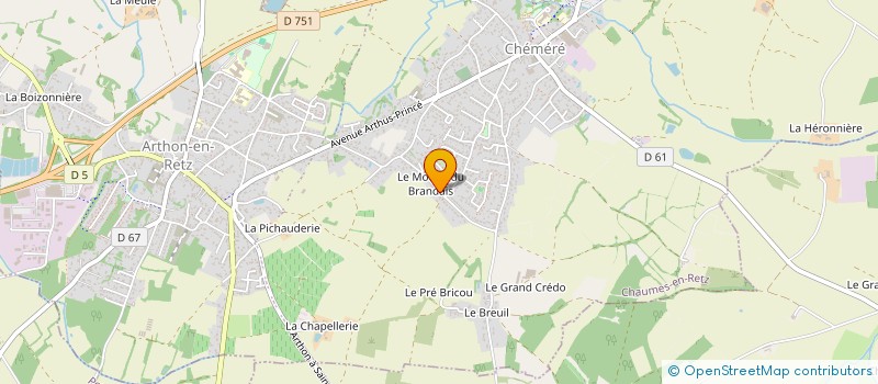 localisation de l'entreprise MONSIEUR GWENAEL COQUENLORGE  CHAUMES-EN-RETZ