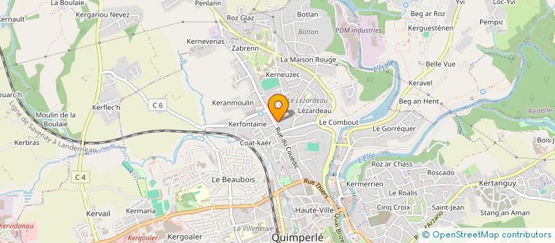 localisation de l'entreprise MONSIEUR GWENAEL DERRIEN  QUIMPERLE