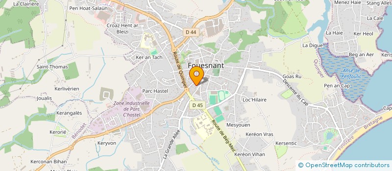 localisation de l'entreprise MONSIEUR GWENAEL DESRONDAUX  FOUESNANT