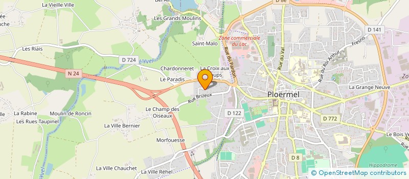 localisation de l'entreprise MONSIEUR GWENAEL HUET à PLOERMEL
