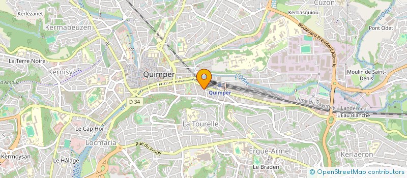 localisation de l'entreprise MONSIEUR GWENAEL JEGOU  QUIMPER