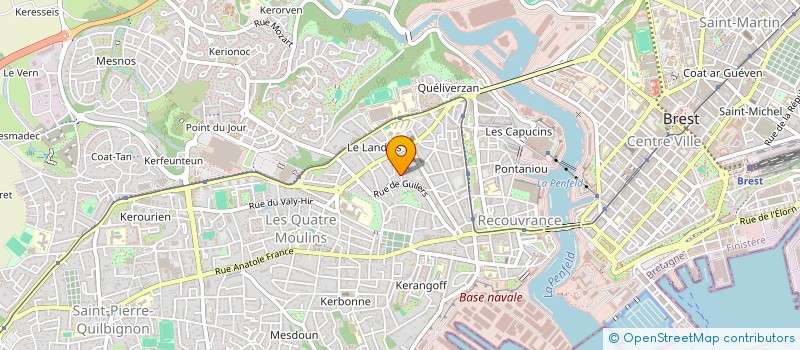 localisation de l'entreprise MONSIEUR GWENAEL L'HARHANT à BREST