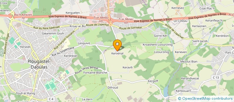 localisation de l'entreprise MONSIEUR GWENAEL LE JONCOUR  PLOUGASTEL-DAOULAS