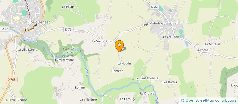 localisation de l'entreprise MONSIEUR GWENAEL LE TUTOUR à PLOUGUENAST-LANGAST