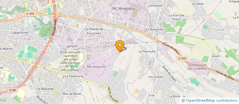 localisation de l'entreprise MONSIEUR GWENAEL MARTIN  ALBI