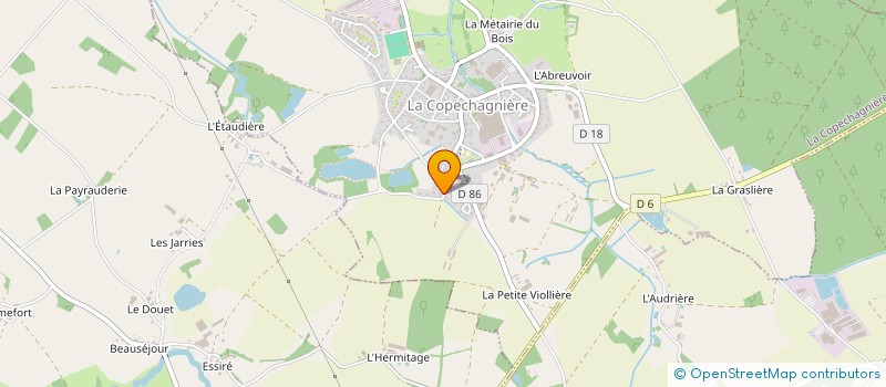 localisation de l'entreprise MONSIEUR GWENAEL MECHINAUD  LA COPECHAGNIERE