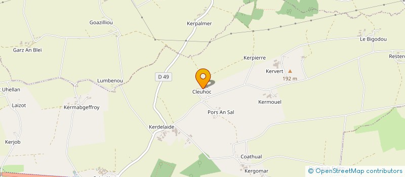 localisation de l'entreprise MONSIEUR GWENAEL PAVEC  PLOUGUERNEVEL