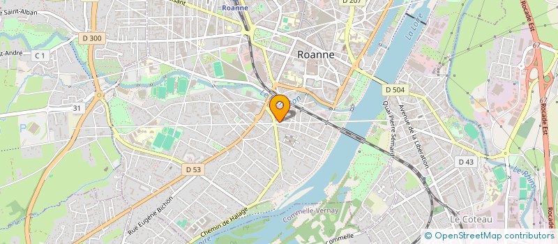 localisation de l'entreprise MONSIEUR GWENAEL PEZERON à ROANNE