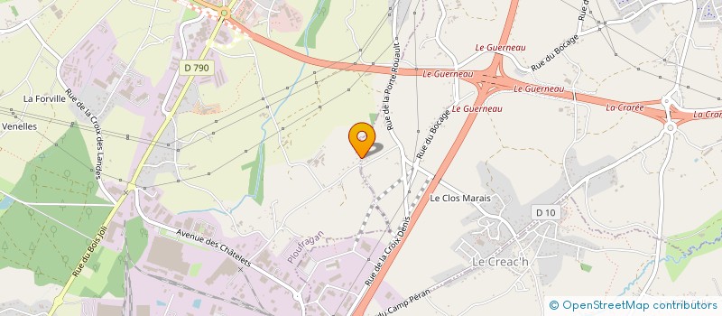 localisation de l'entreprise MONSIEUR GWENAEL REUX  PLOUFRAGAN