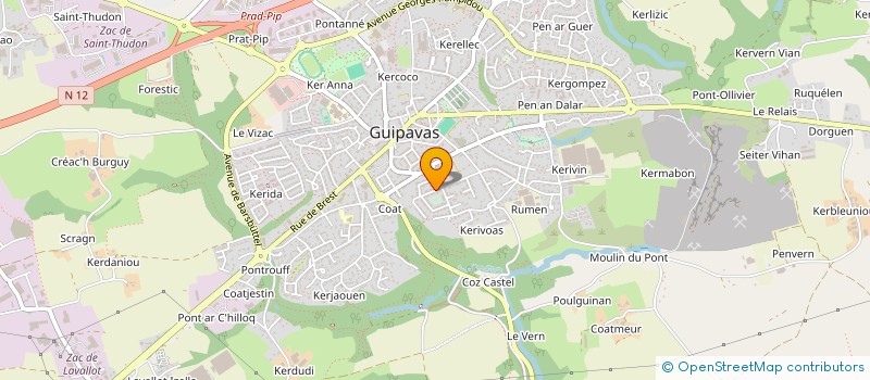 localisation de l'entreprise MONSIEUR GWENAEL ROLLAND  GUIPAVAS