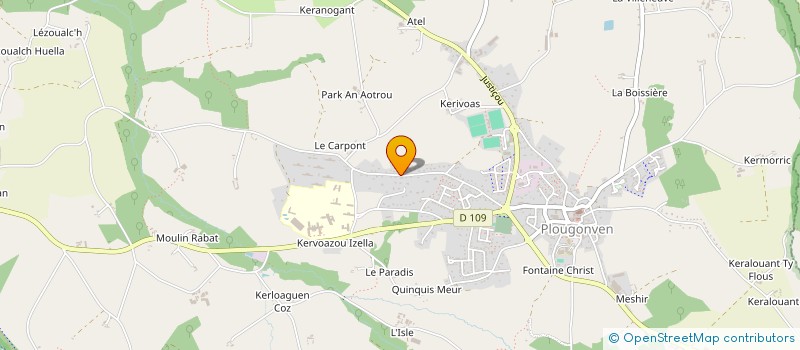 localisation de l'entreprise MONSIEUR GWENAEL ROPARS  PLOUGONVEN