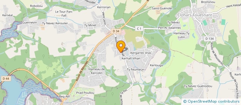 localisation de l'entreprise MONSIEUR GWENAEL SEZNEC  CLOHARS-FOUESNANT