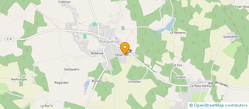 localisation de l'entreprise MONSIEUR GWENC'HLAN DREAN  MALGUENAC