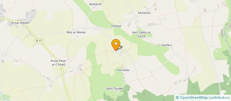 localisation de l'entreprise MONSIEUR GWENDAL BAZIN  SPEZET