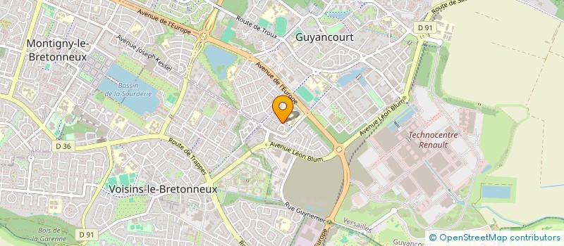 localisation de l'entreprise MONSIEUR GWENDAL BRIANT  GUYANCOURT