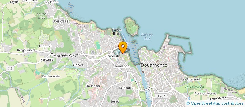 localisation de l'entreprise MONSIEUR GWENDAL CORVELER  DOUARNENEZ