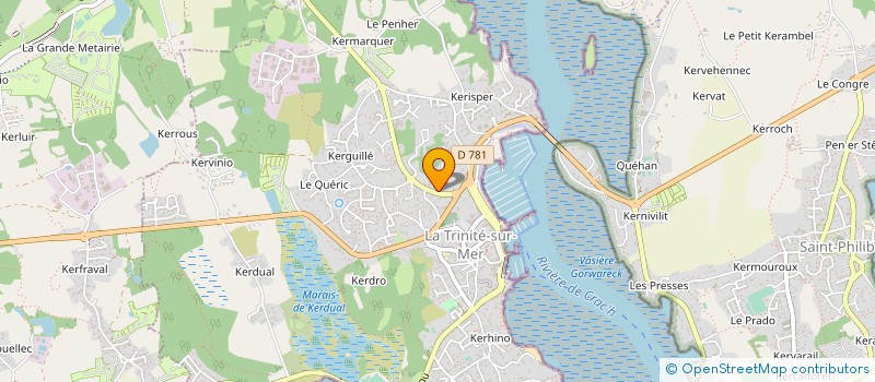 localisation de l'entreprise MONSIEUR GWENDAL COTREL  LA TRINITE-SUR-MER