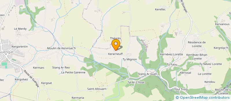 localisation de l'entreprise MONSIEUR GWENDAL KERVAREC  GUENGAT