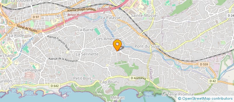 localisation de l'entreprise MONSIEUR GWENDAL LAMACHE  TOULON