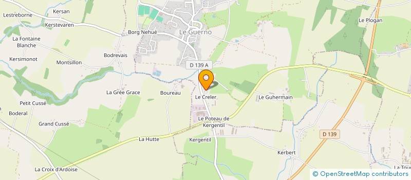 localisation de l'entreprise MONSIEUR GWENDAL LE GUENAN  LE GUERNO