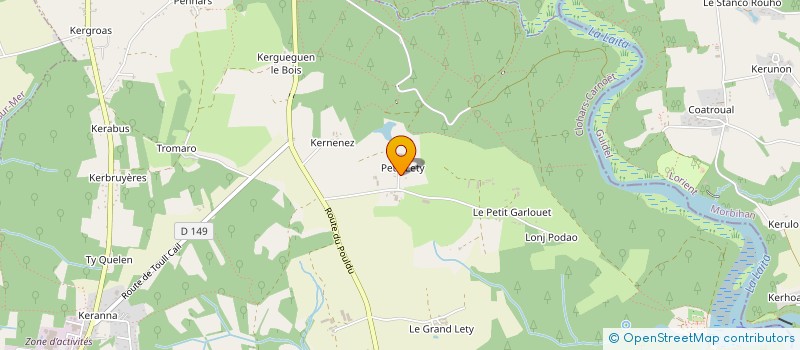 localisation de l'entreprise MONSIEUR GWENDAL LE PORT  CLOHARS-CARNOET