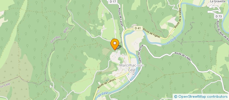 localisation de l'entreprise MONSIEUR GWENDAL LECOMTE  MARCILHAC-SUR-CELE