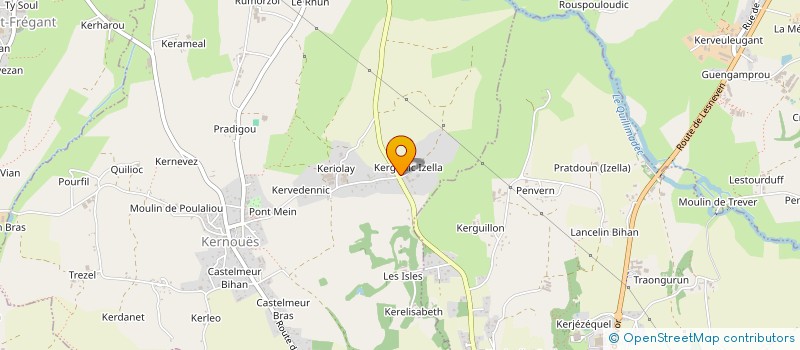 localisation de l'entreprise MONSIEUR GWENDAL OGOR  KERNOUES