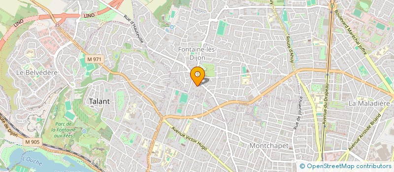 localisation de l'entreprise MONSIEUR GWENDHAL MALLARD  FONTAINE-LES-DIJON