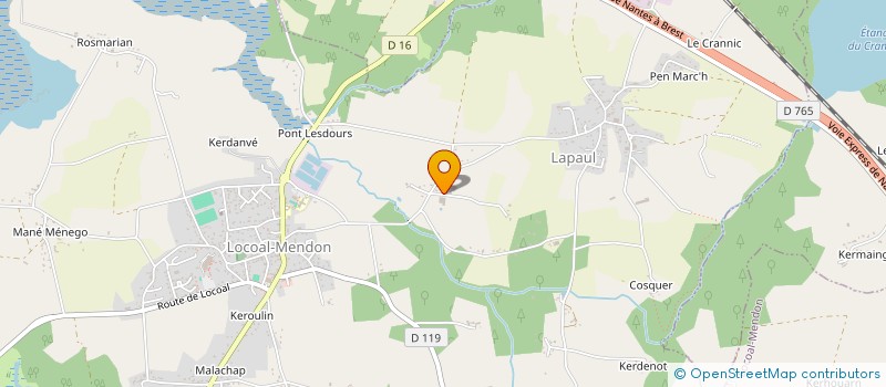 localisation de l'entreprise MONSIEUR GWENOLE BOURHIS  LOCOAL-MENDON