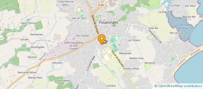 localisation de l'entreprise MONSIEUR GWENOLE LE ROUX  FOUESNANT