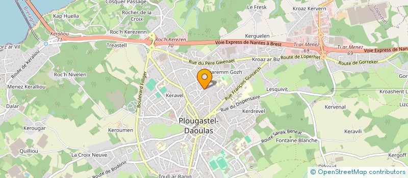 localisation de l'entreprise MONSIEUR GWENOLE MALLEJAC  PLOUGASTEL-DAOULAS