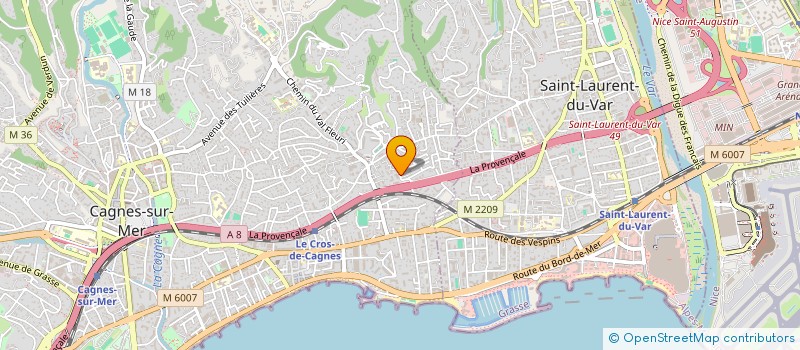 localisation de l'entreprise MONSIEUR HABIB BELAOUINAT à CAGNES-SUR-MER
