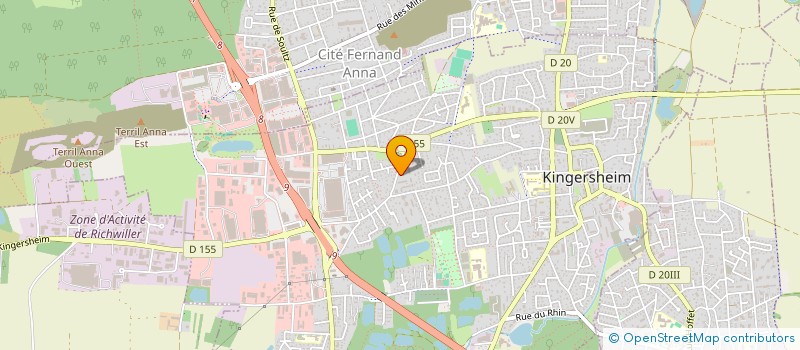 localisation de l'entreprise MONSIEUR HABIB GHOZZI  KINGERSHEIM