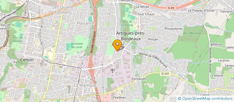 localisation de l'entreprise MONSIEUR HACENE KACEL  ARTIGUES-PRES-BORDEAUX